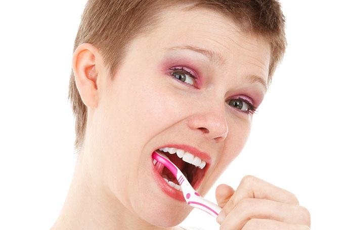 brushing teeth